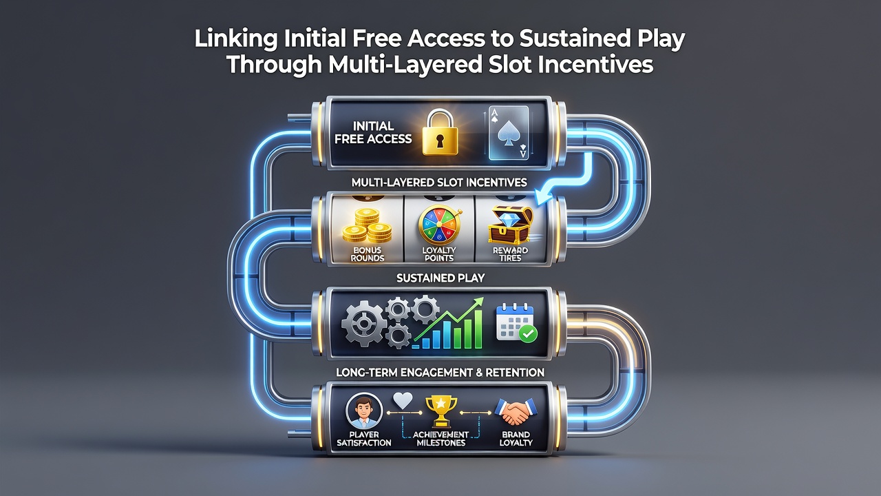 Diagram depicting multi-layered bonus progression in online slot platforms