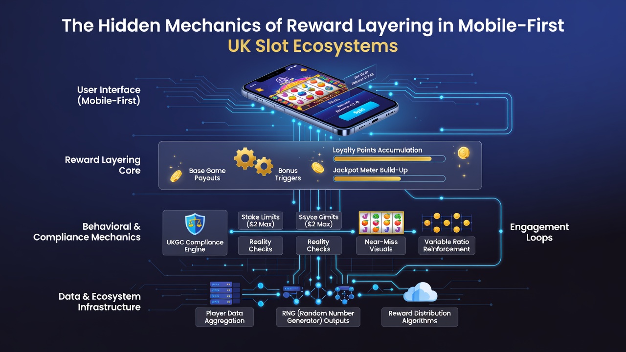 Detailed view of a UK mobile slot app showing layered bonus progression, loyalty meter, and sequential reward unlocks